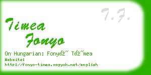 timea fonyo business card